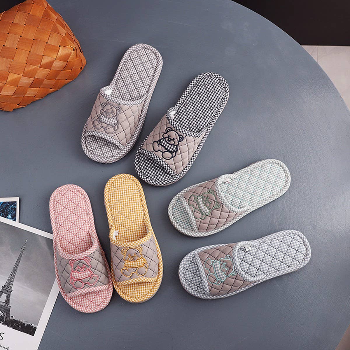 Dressed Bear Thick Cotton Floor Slippers