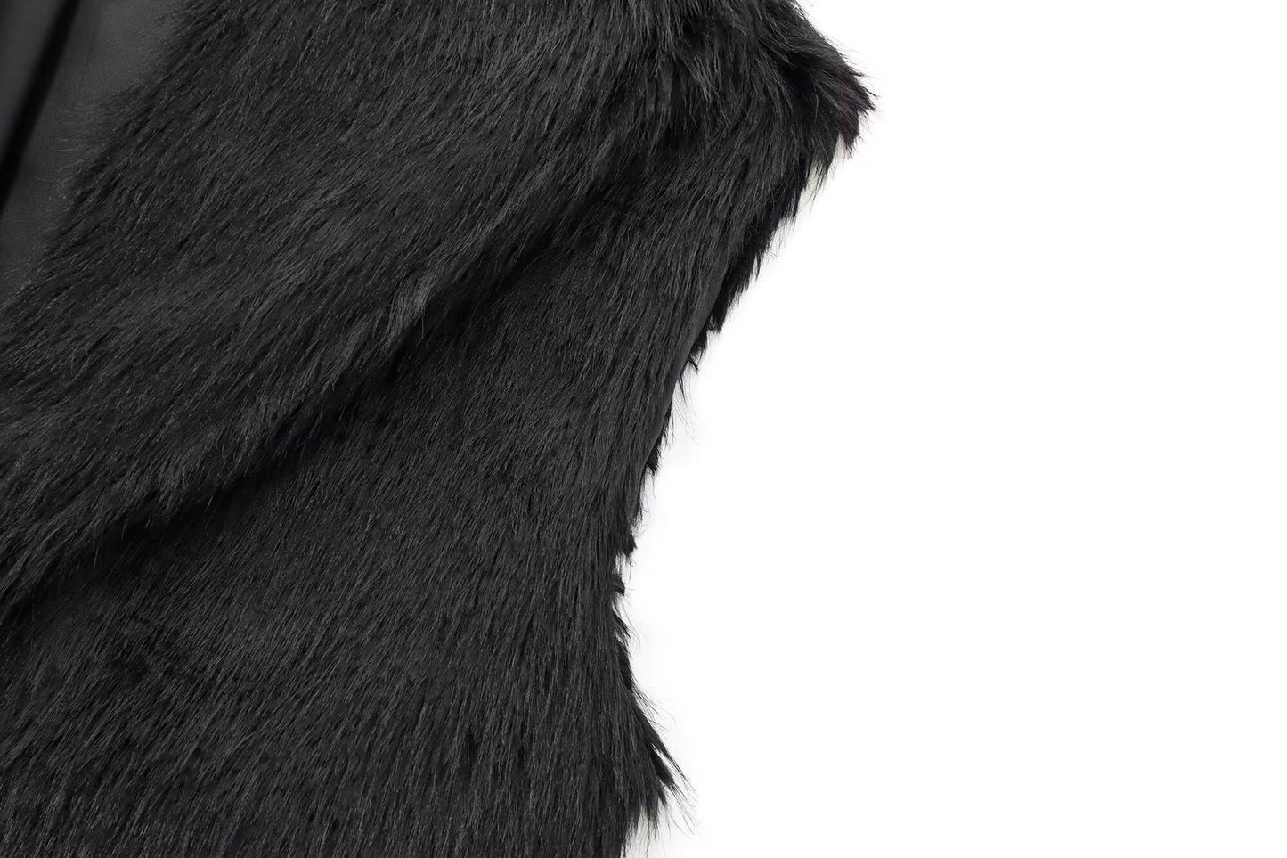 Elegant faux fur effect jacket short Vest