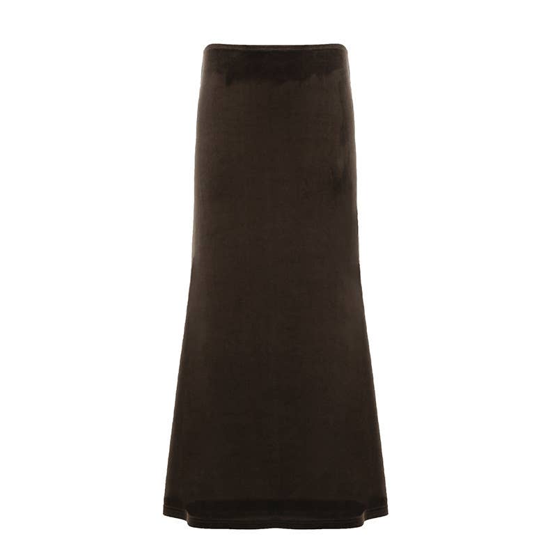 VINTAGE BROWN LOW FANNY PACK VELVET SKIRT