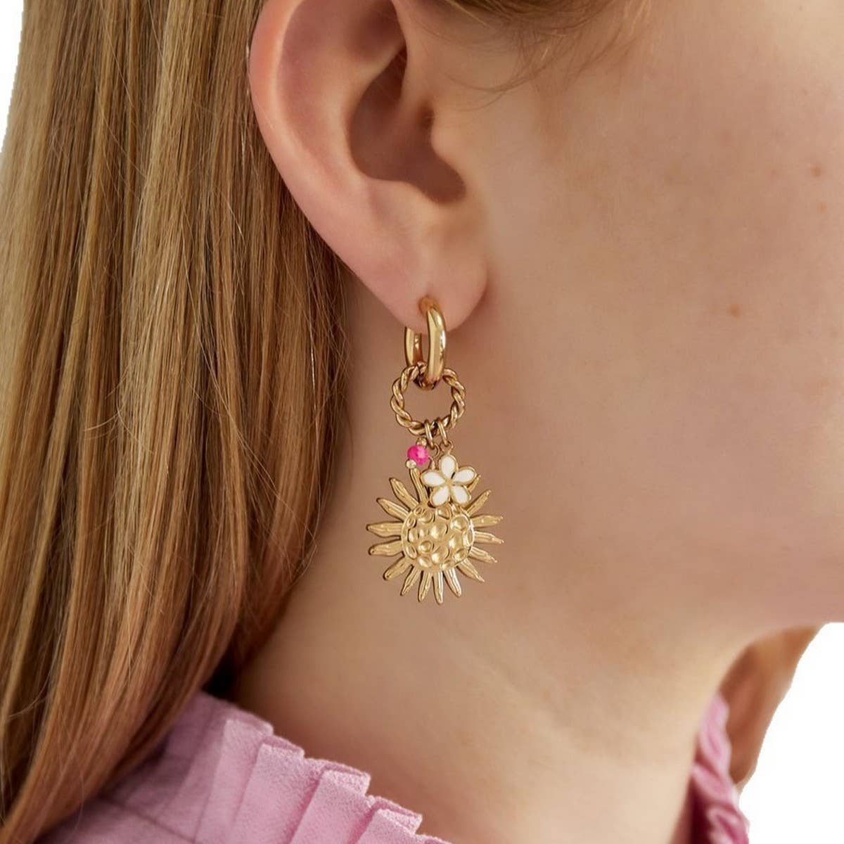 Summer Ocean Collection Gold Earrings_CWAJE5120