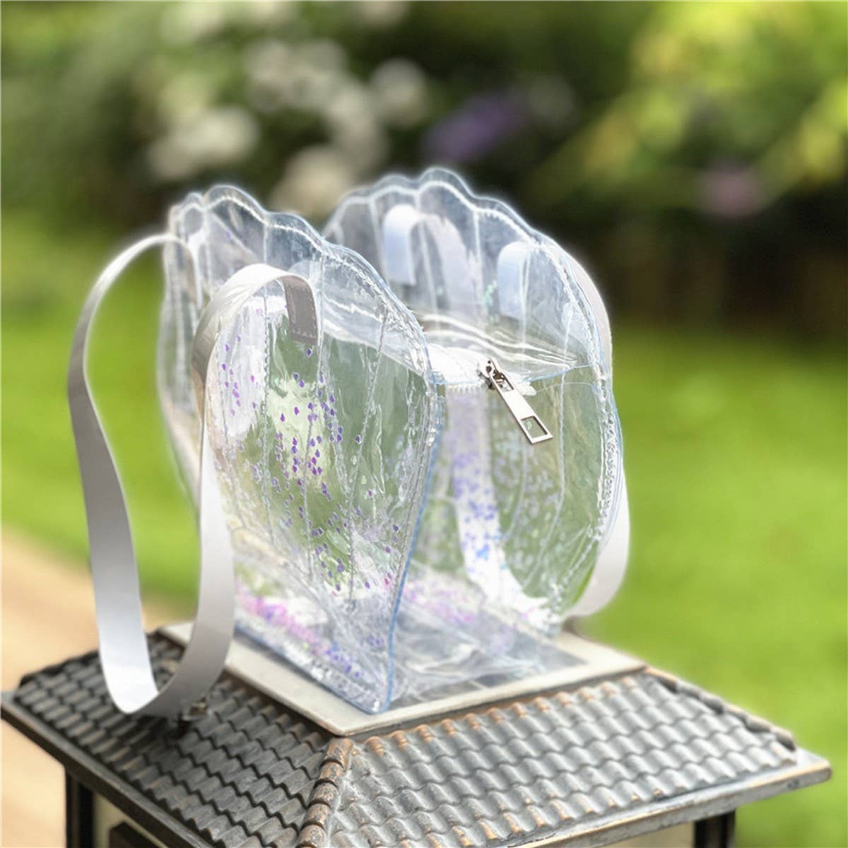 TRANSPARENT WATERPROOF SHELL BEACH BAG STORAGE BAG_CWAB1919