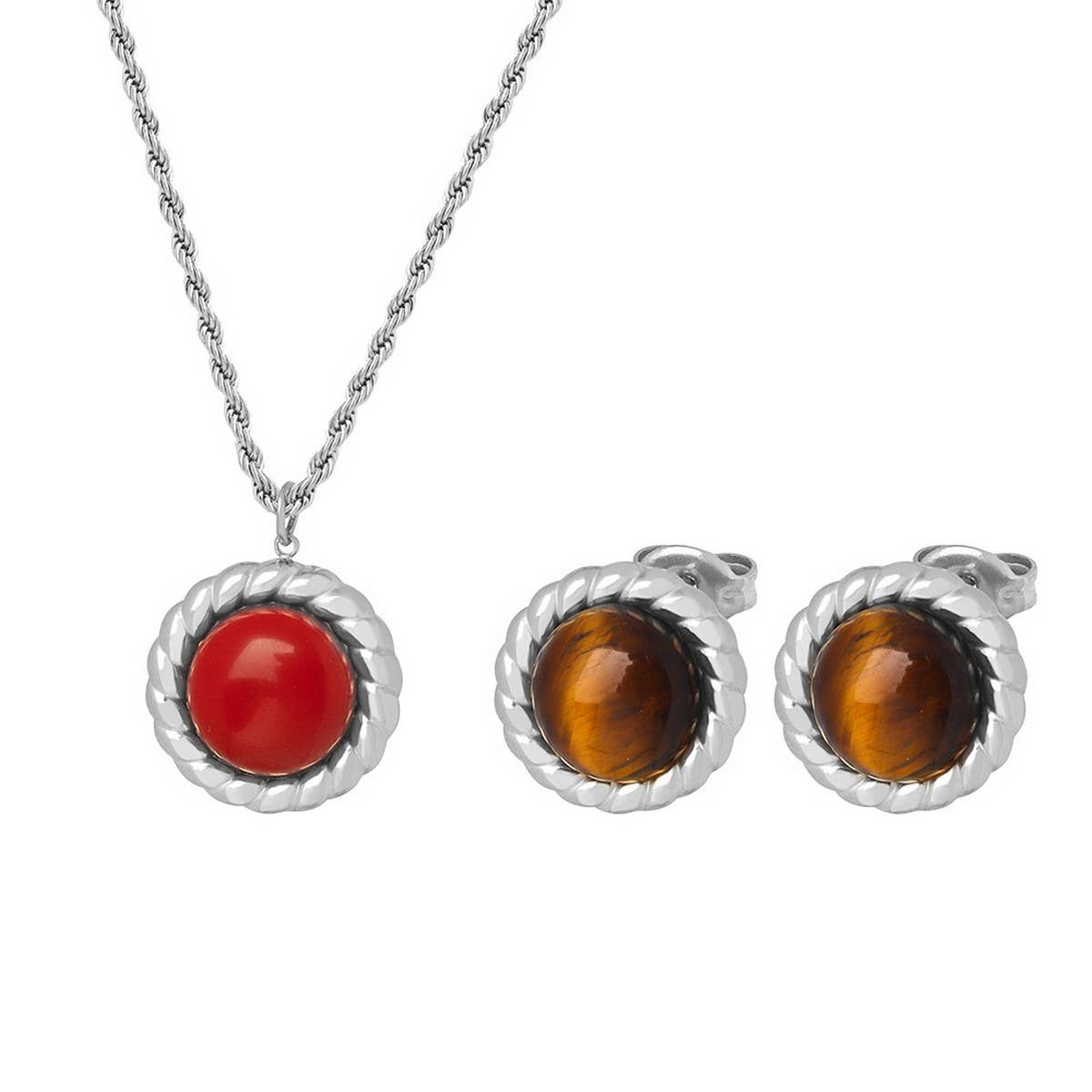 TURQUOISE VINTAGE PENDANT EARRINGS NECKLACE