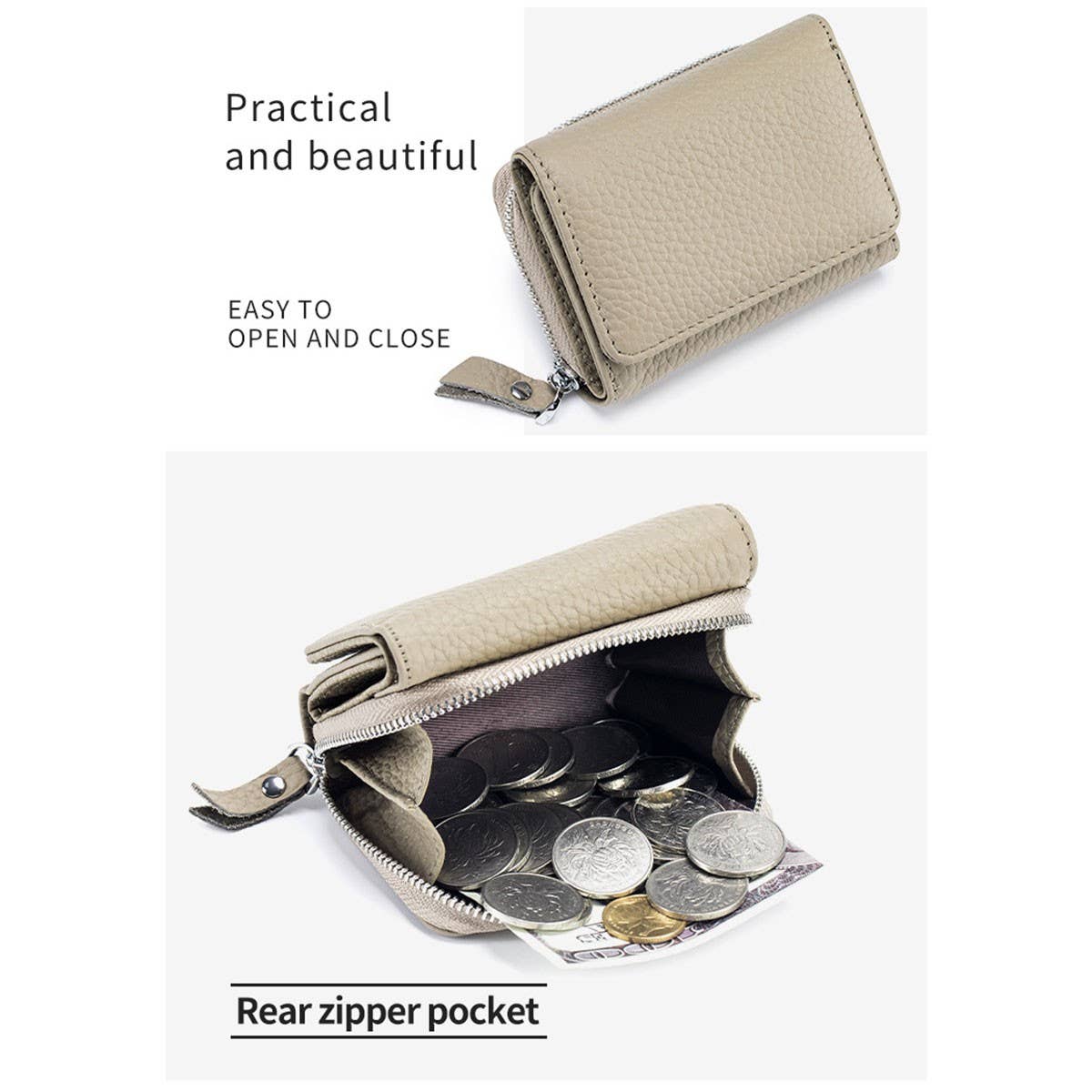 TRIFOLD MINI LARGE CAPACITY LEATHER WALLET_CWAB3703