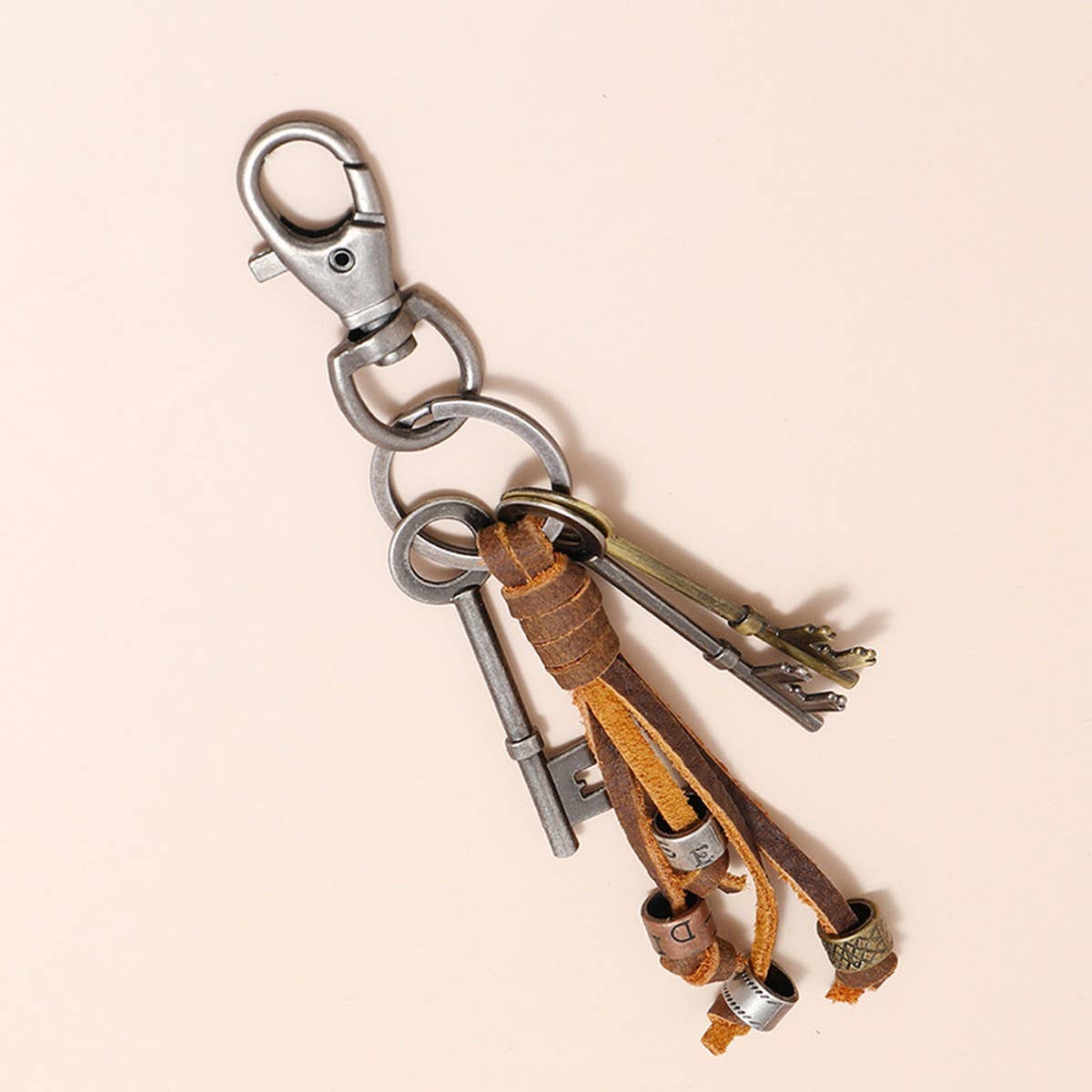 VINTAGE STYLE LONG TASSEL LEATHER KEYCHAIN