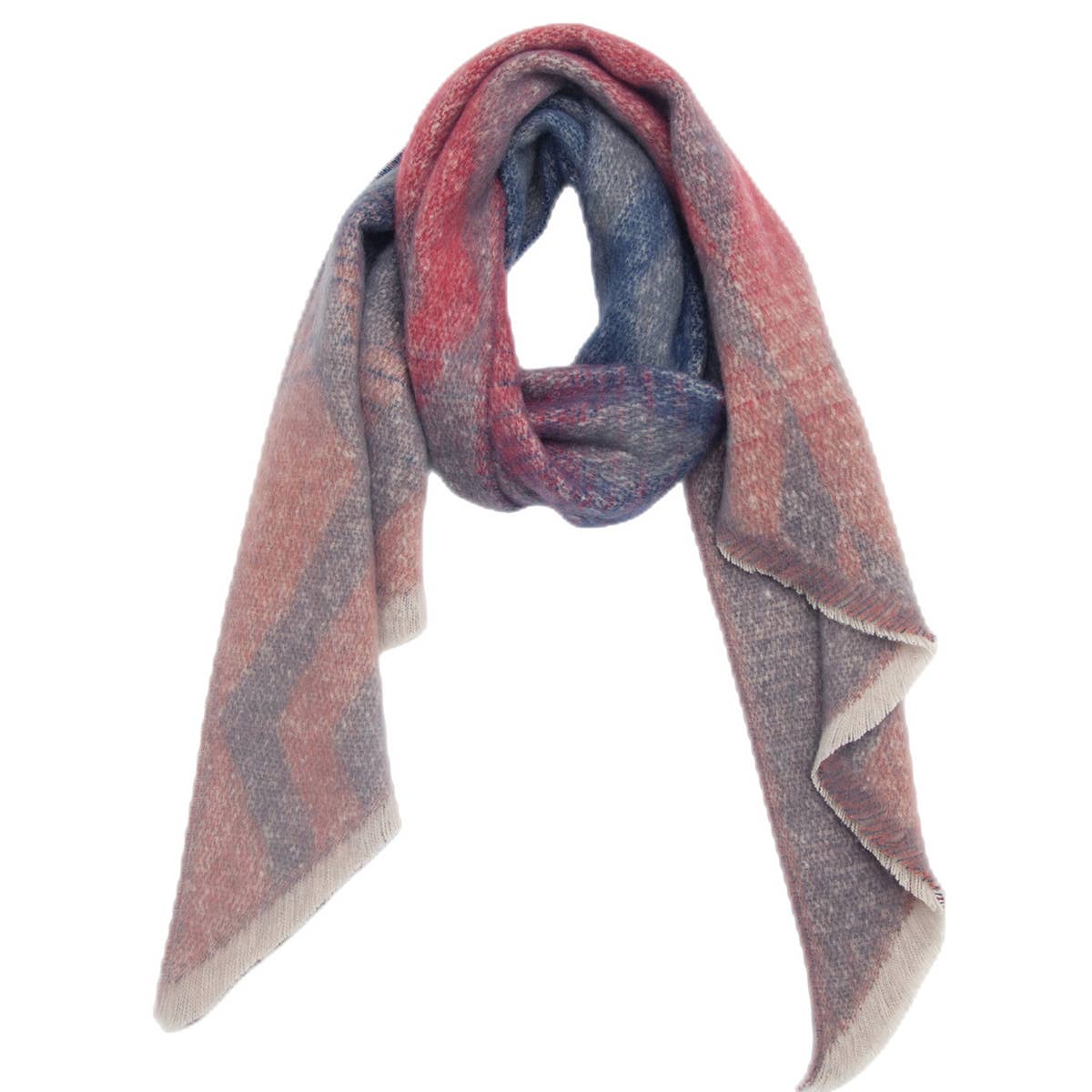 Circle Yarn Diamond Scarf ? Reversible Winter Wrap