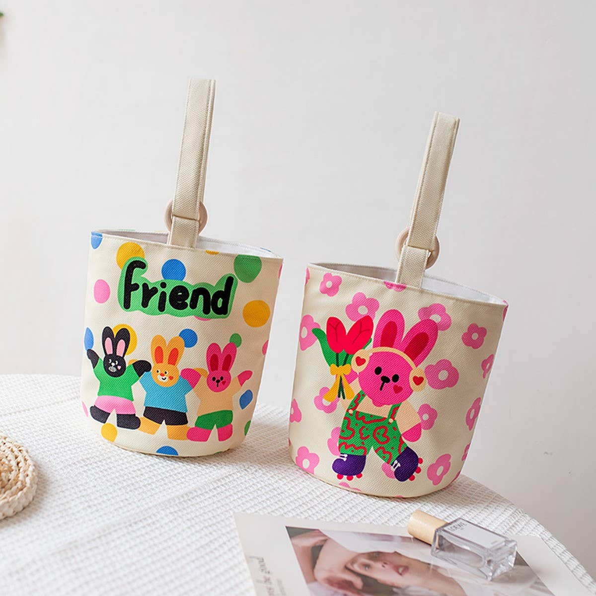 Cute Cartoon Bucket Bag for Girls, Handheld_CWAB5675