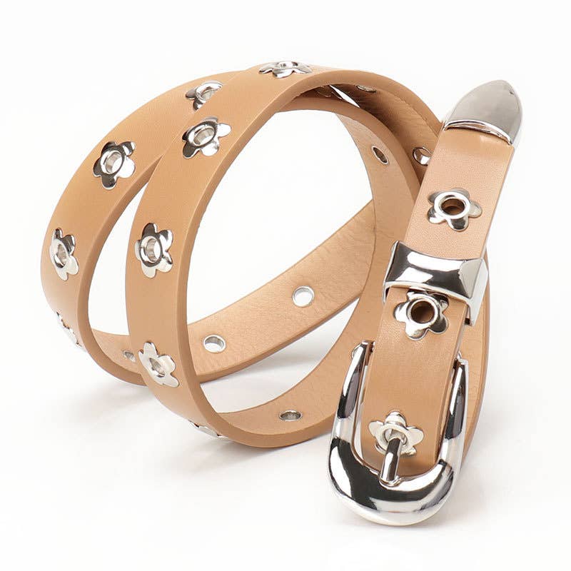 Punk-style retro high-end air-eyed women's belt