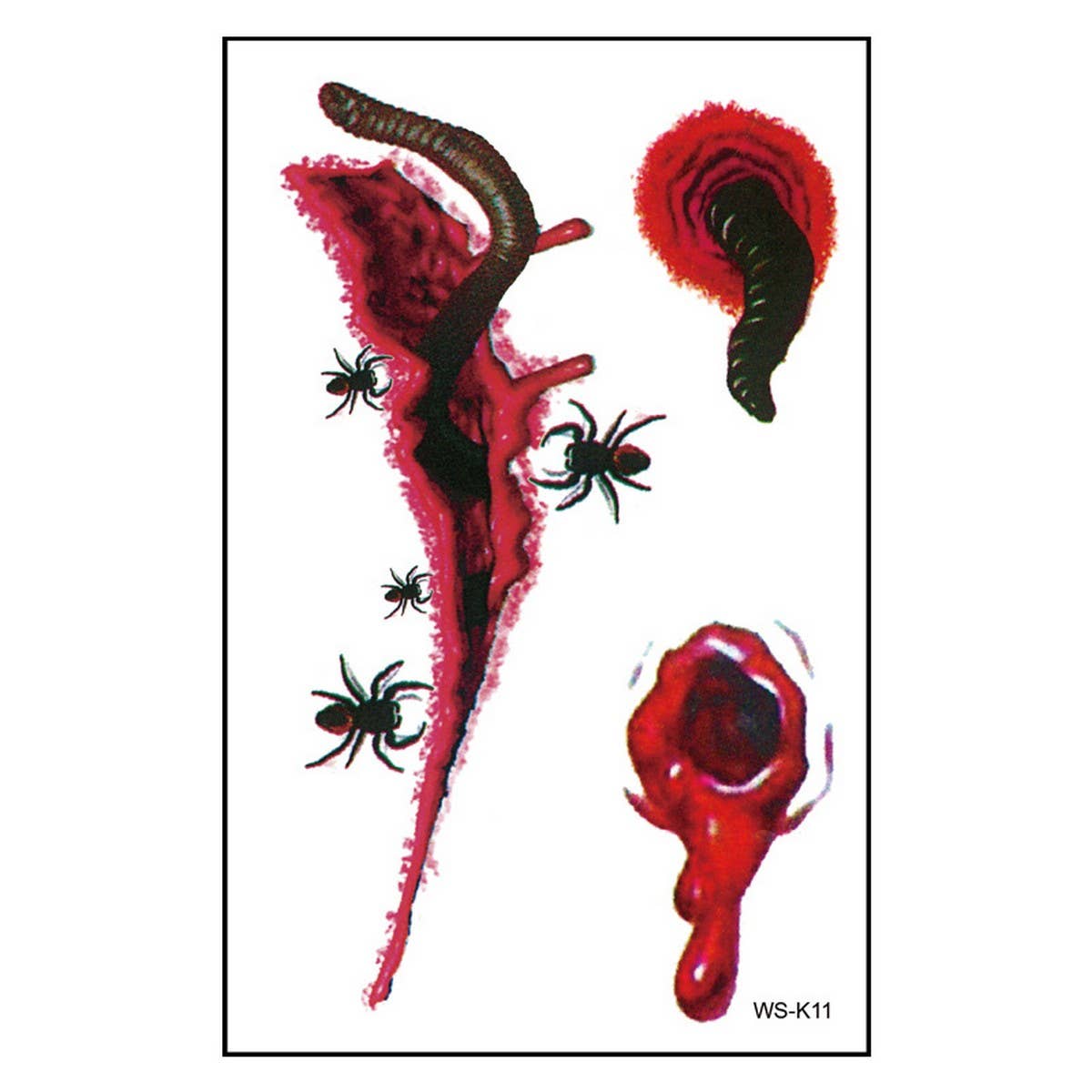 Bloody Scar Tattoos ??Halloween Party Wounds_CWMM8378