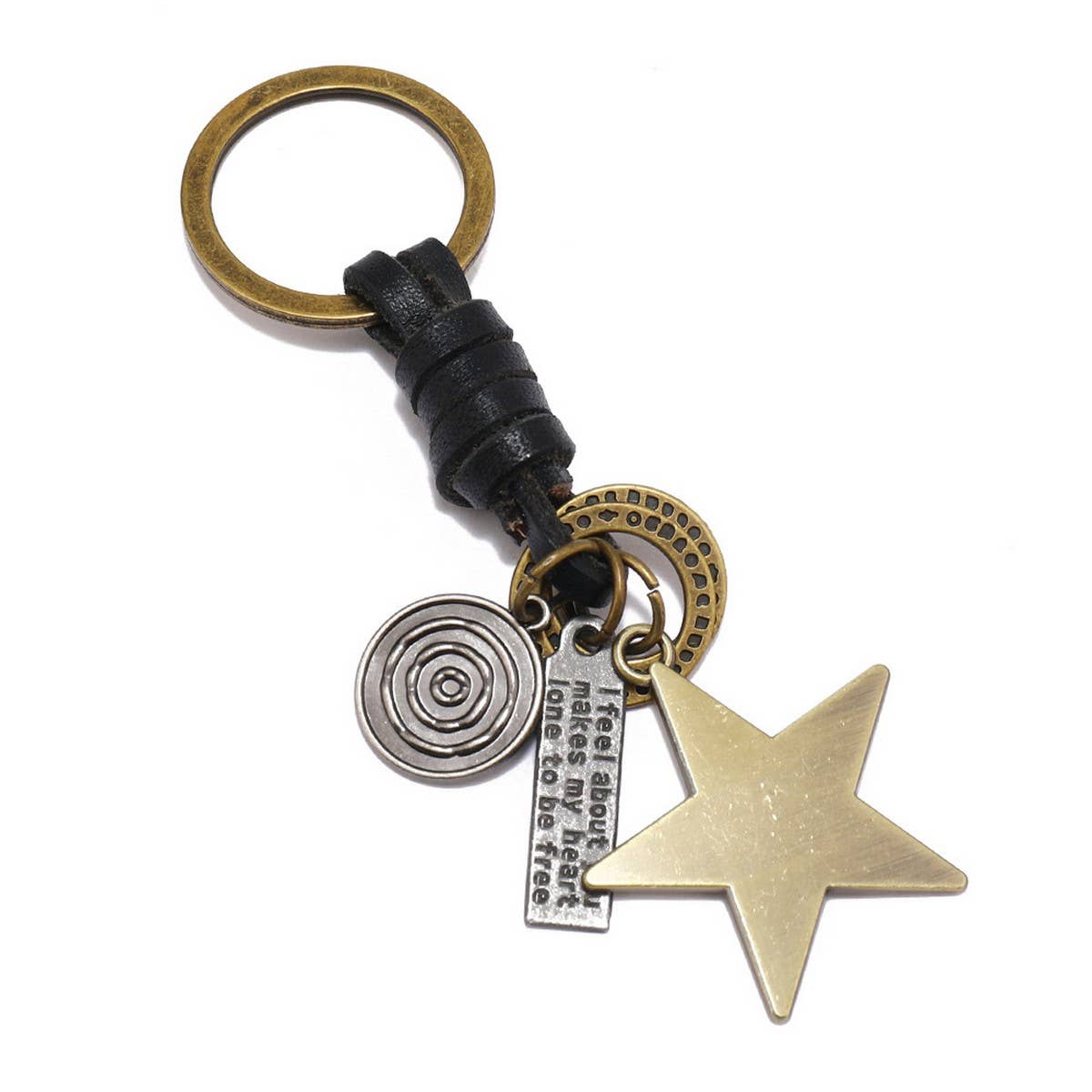 CREATIVE FIVE-POINTED STAR PENDANT KEYCHAIN