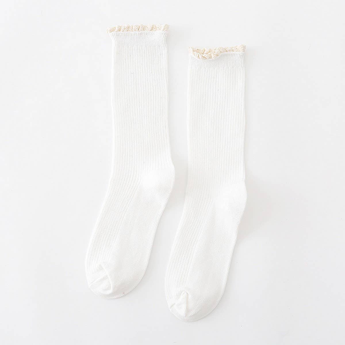 AUTUMN AND WINTER STRIPED LACE WOMEN'S SOCKS_CWMS0994