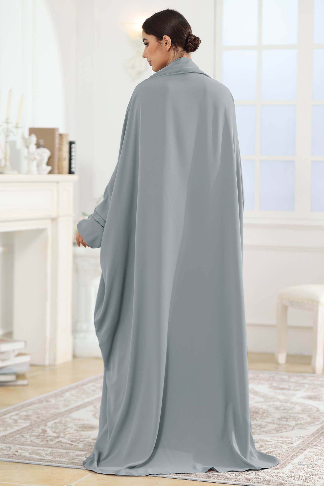 SATIN LACE ARABIC STYLE LOOSE DRESS