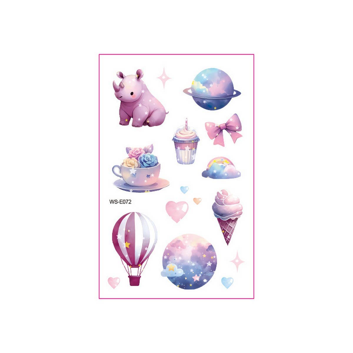 Glitter Cartoon Tattoo Stickers for Kids ?Bear Set