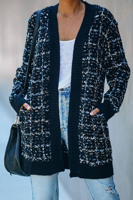 CWOCAL0509_Long Sleeve Casual Open Front Cardigan Sweater