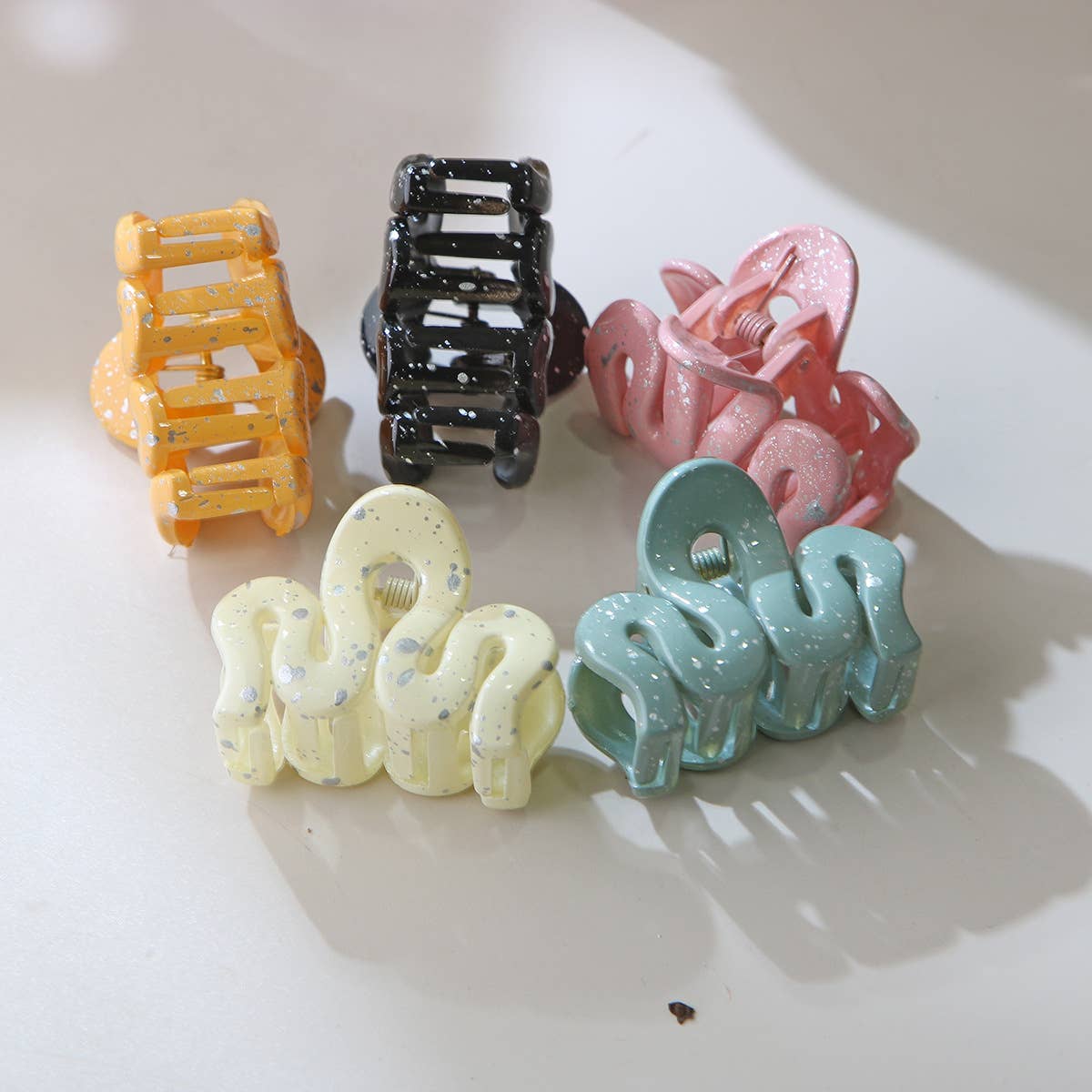 Morandi color inkjet wavy small gripper