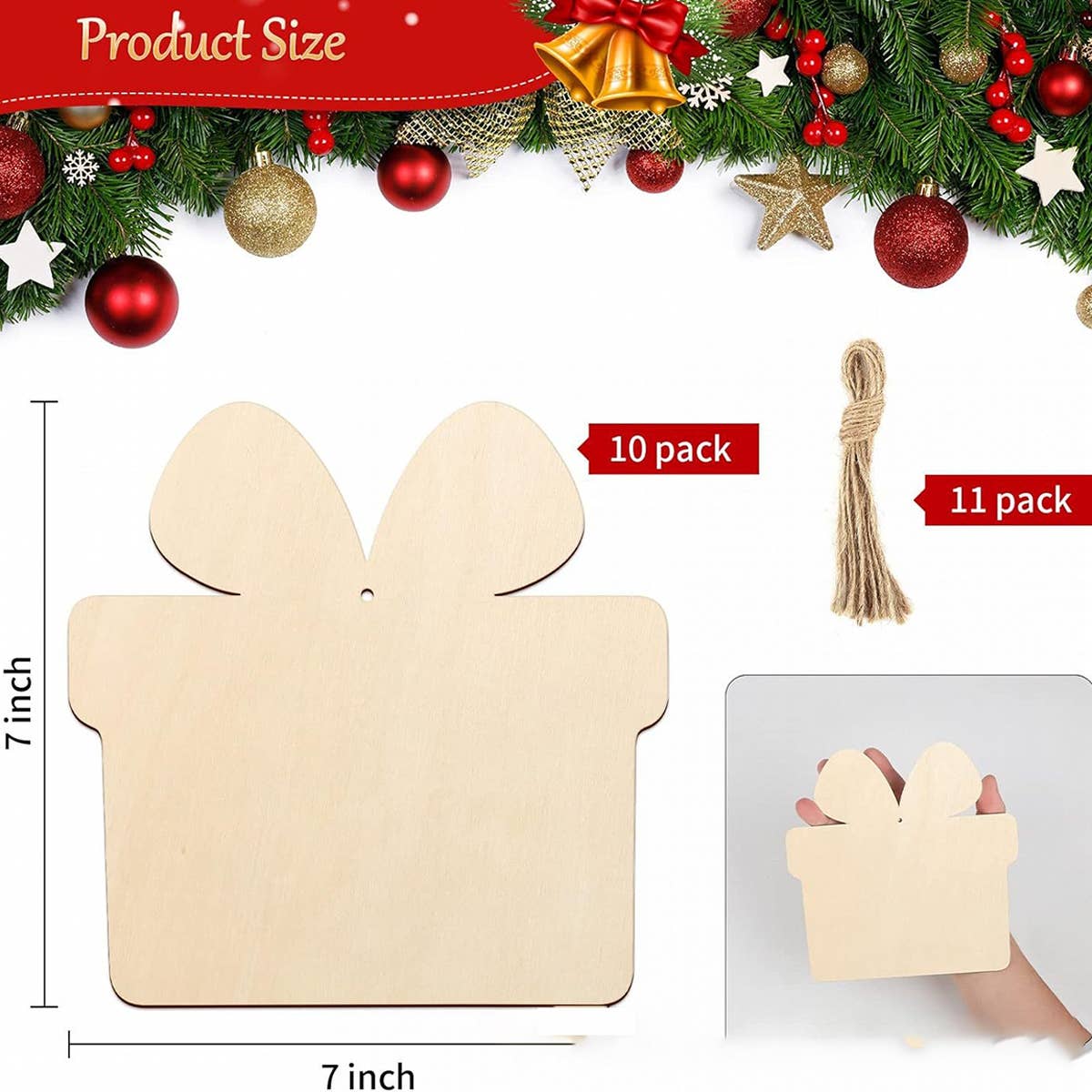 CWASC2678_HOLIDAY CREATIVE WOOD CHIP HAND-PAINTED DIY CRAFTS