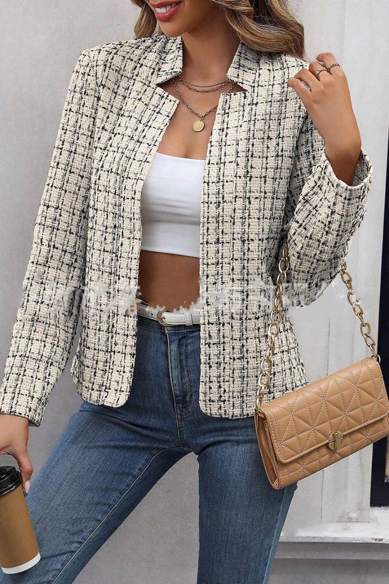 CWOJA0965_FALL FASHION LONG SLEEVE SUIT SLIM JACKET