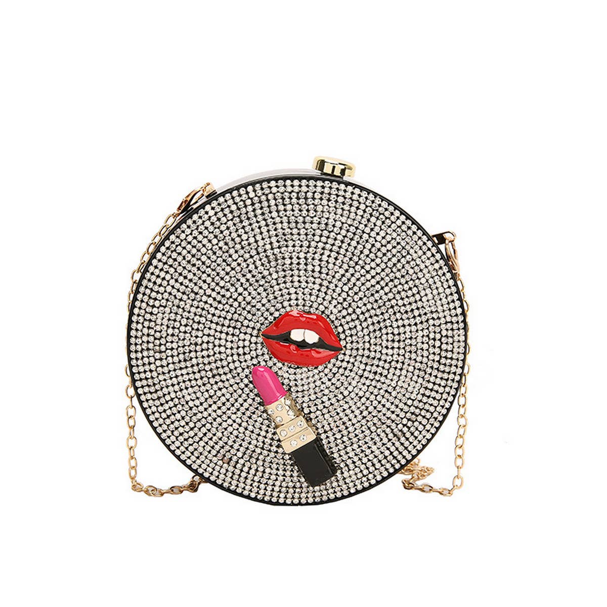 FASHION DIAMOND LIPSTICK CHAIN SHOULDER BAG_CWAB0994