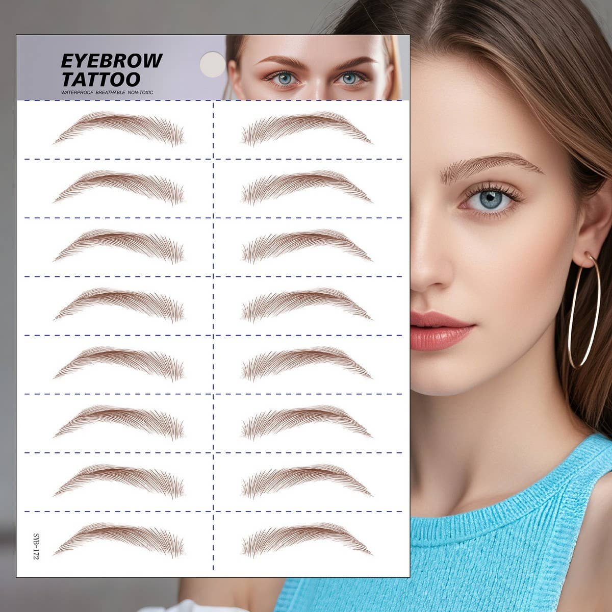 6D Realistic Eyebrow Tattoo Stickers Waterproof_CWMM8265