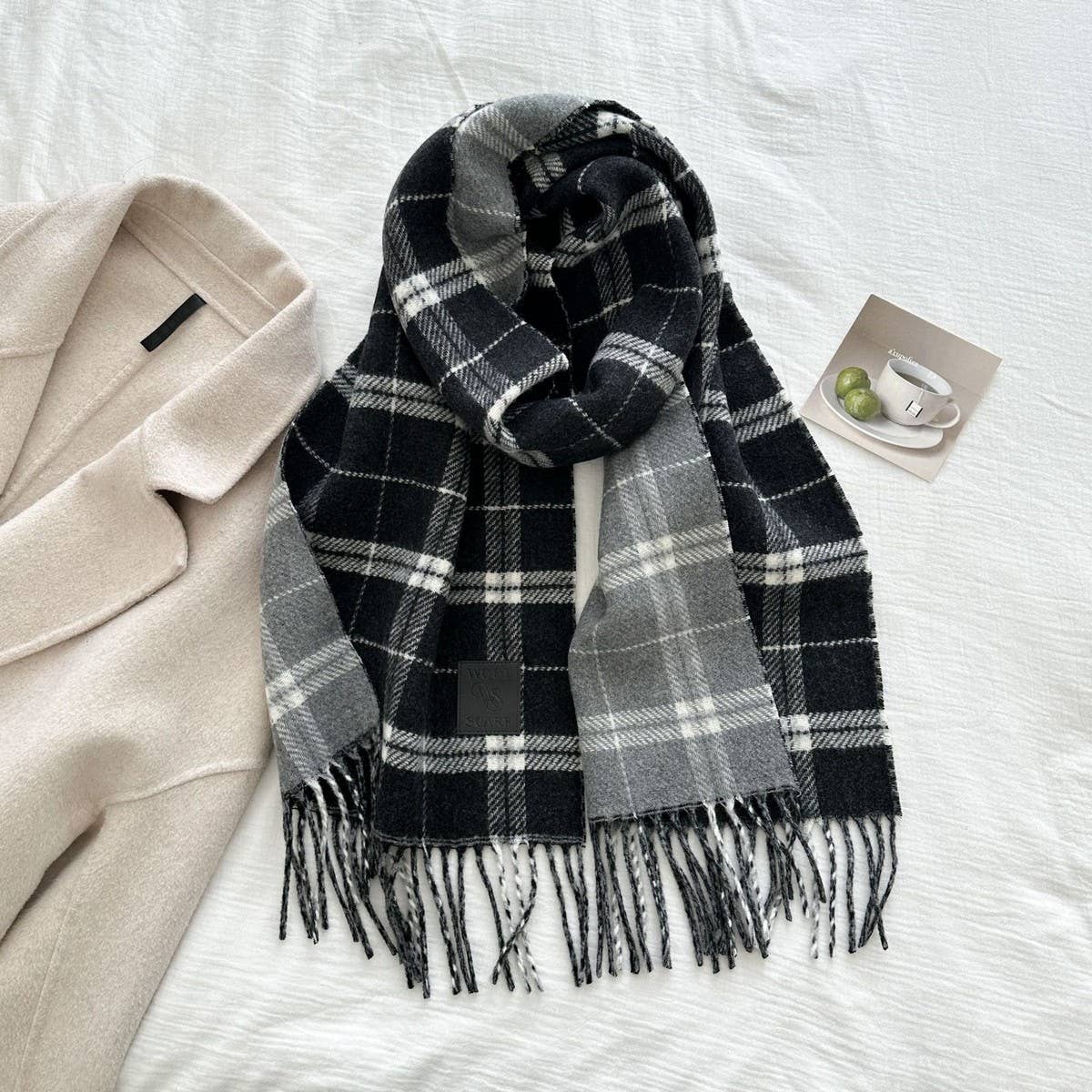 CWASC03136_PLAID WOOL TASSEL SCARF WINTER WARM SHAWL
