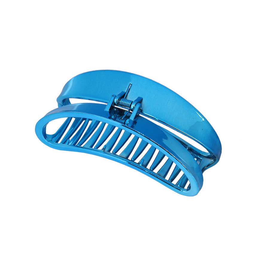 Metallic simple fashion half round hair claw