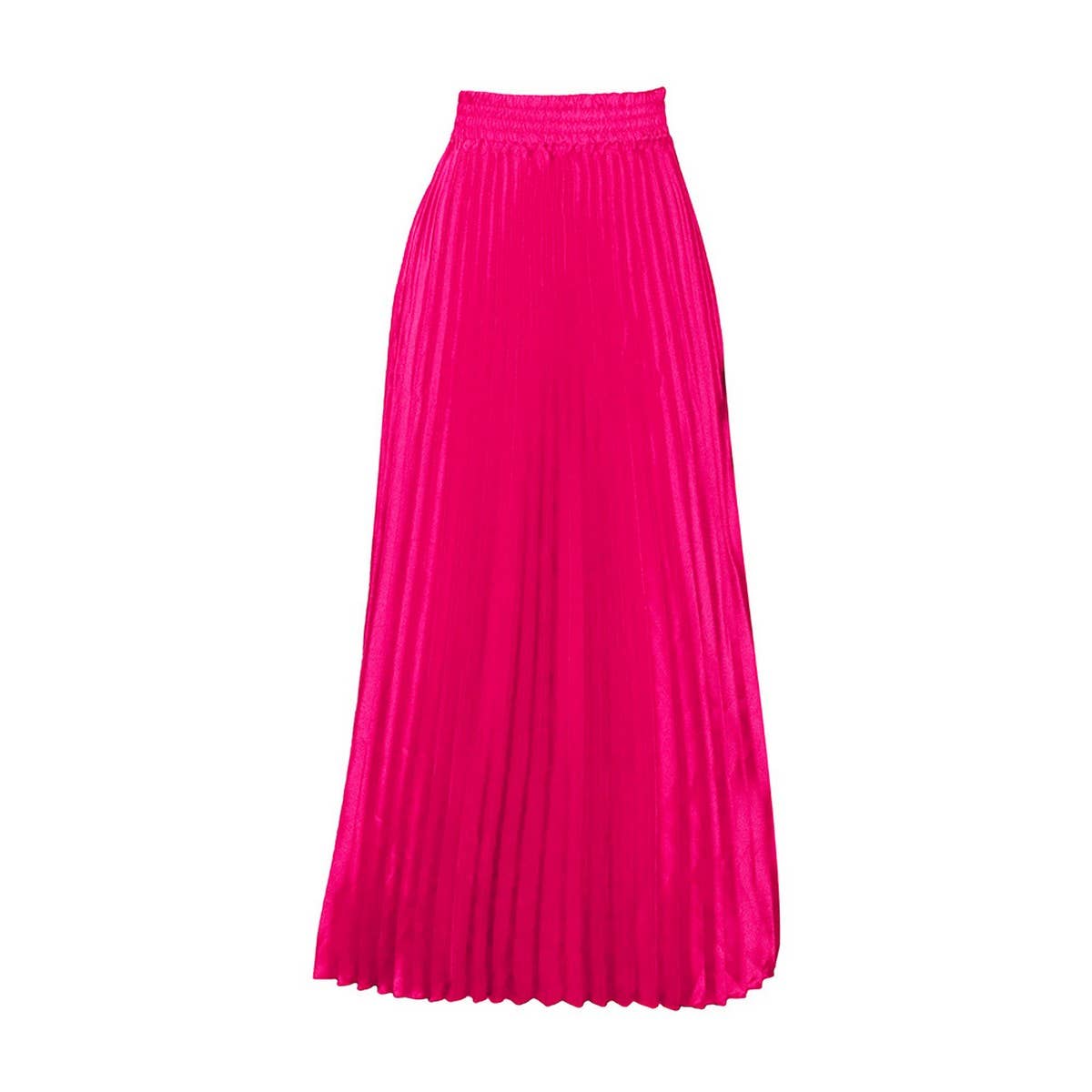 PLUS SIZE MID-HIGH WAIST PLEATED LONG SKIRT_CWDMD3676