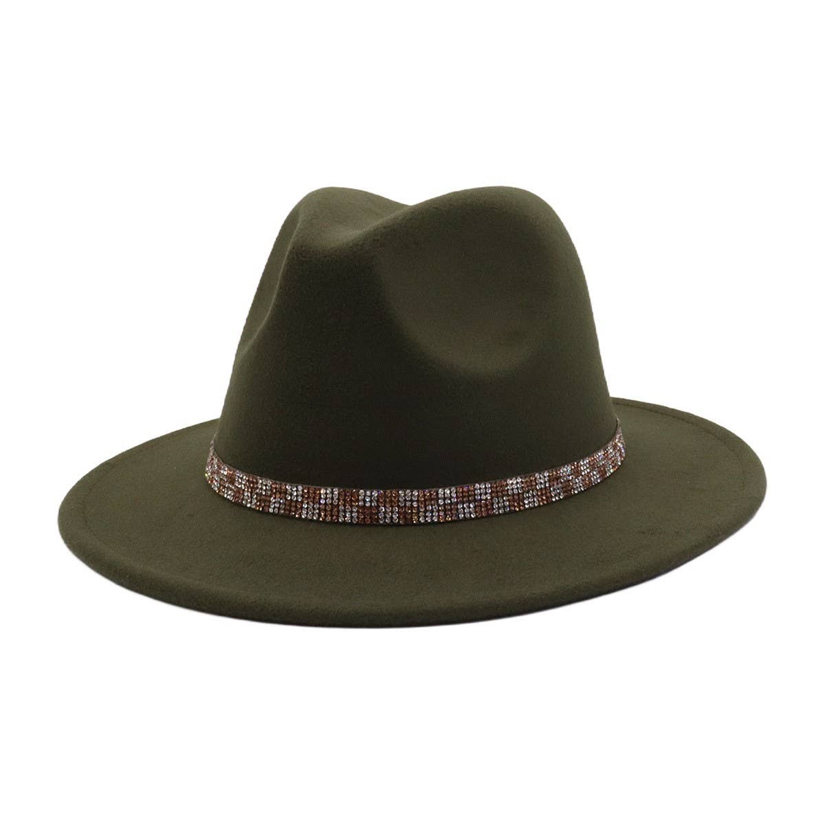 Unisex Vintage Wool FedoraHat British Ethnic Style_CWAH04392