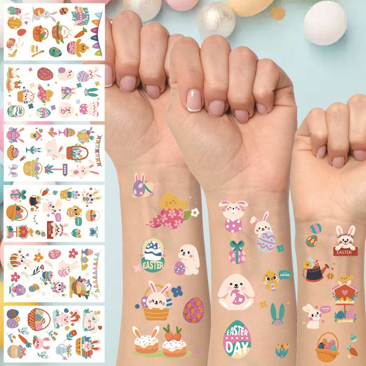 Easter Tattoos for Kids ? Bunny & Egg Stickers