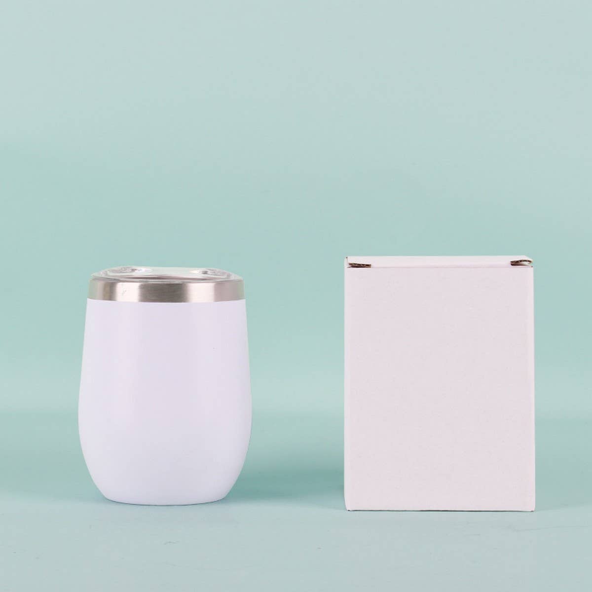 12oz Egg Shape Insulated Wine Tumbler Cup_CWMM7905