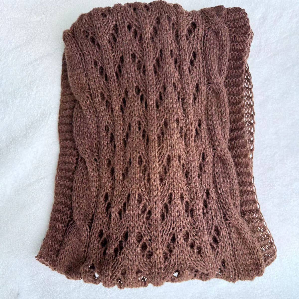 Cable Knit Infinity Scarf with Sleeves for Fall _CWASC1537