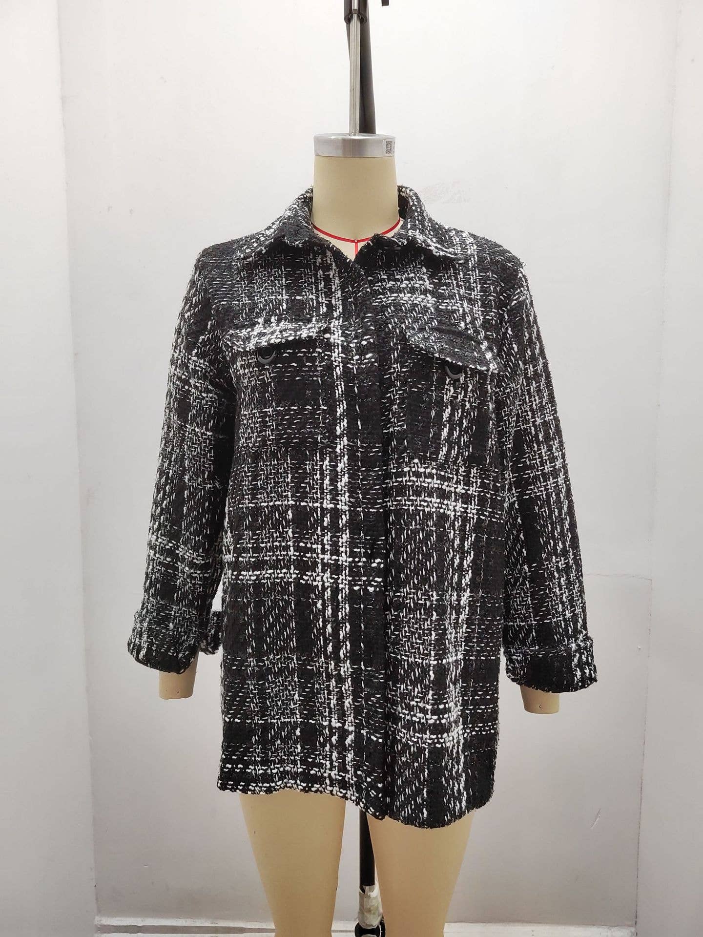 Lapel loose single-breasted long-sleeved jacket