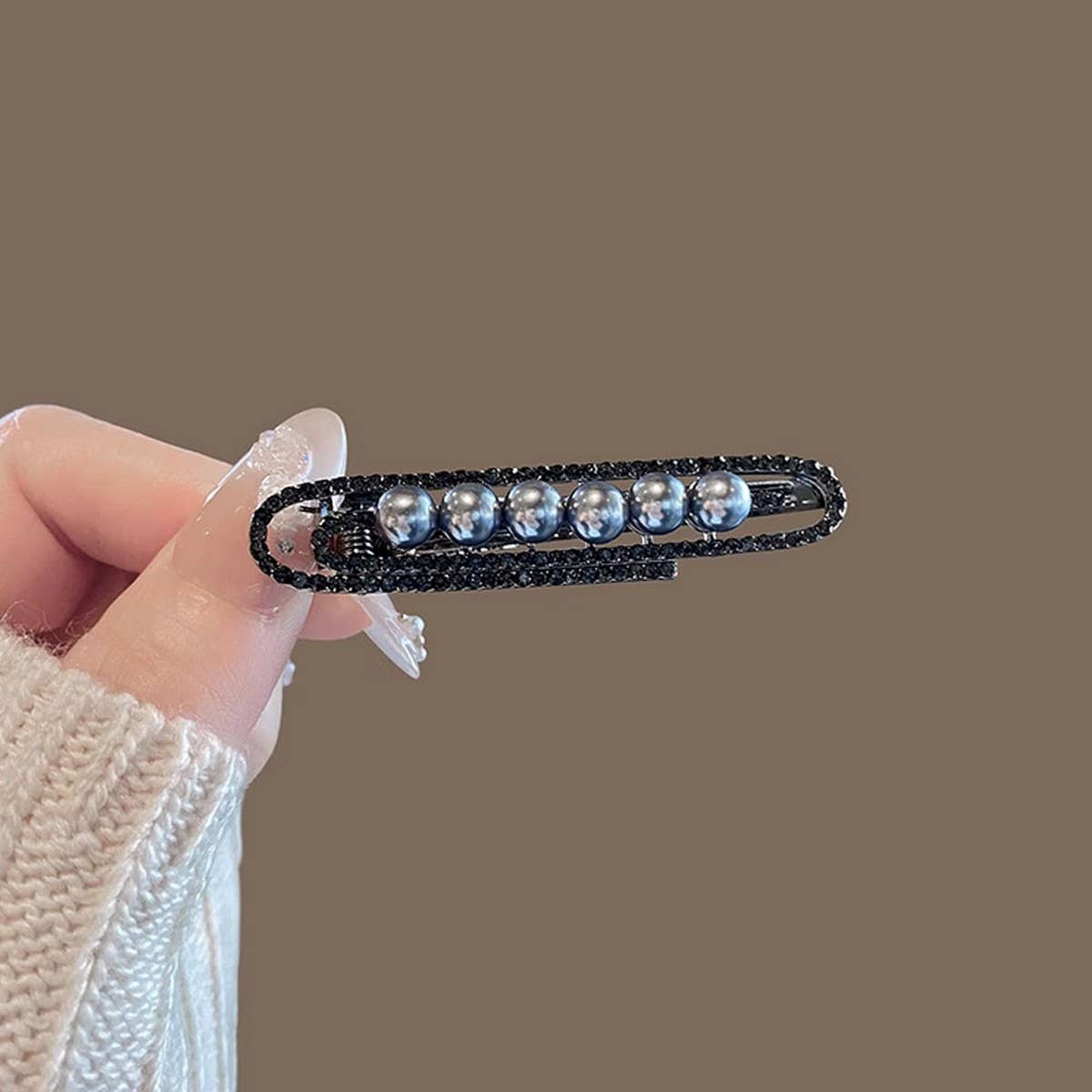 BLACK DIAMOND HAIRPIN SIDE CLIP HAIRPIN BANGS CLIP_CWAHA4752