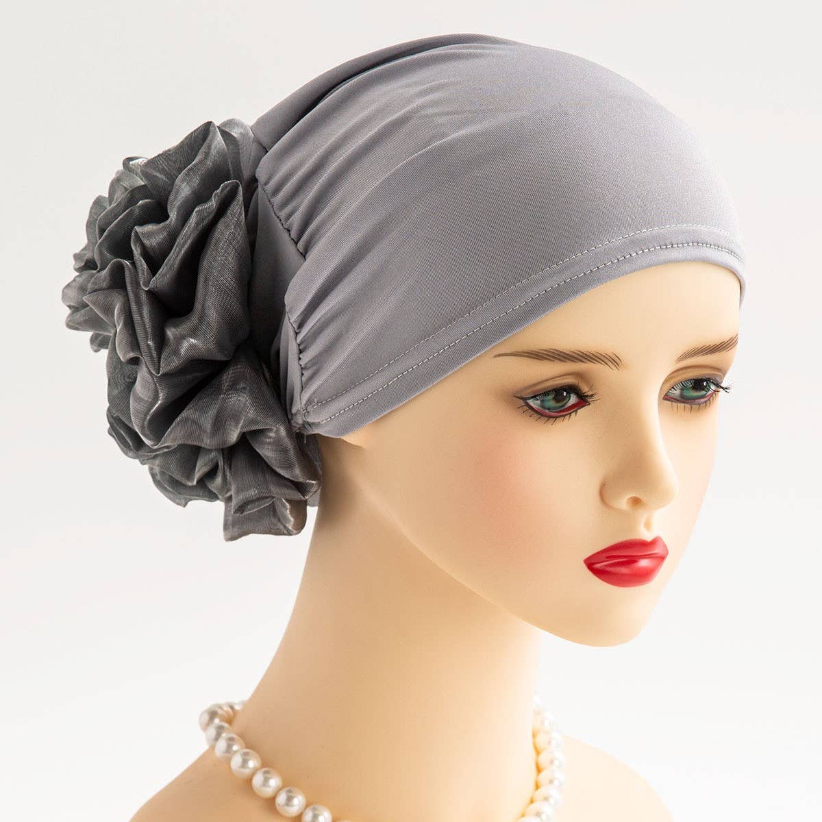 LADIES NEW STYLE HEADSCARF HAT WITH FLOWERS_CWASC2426