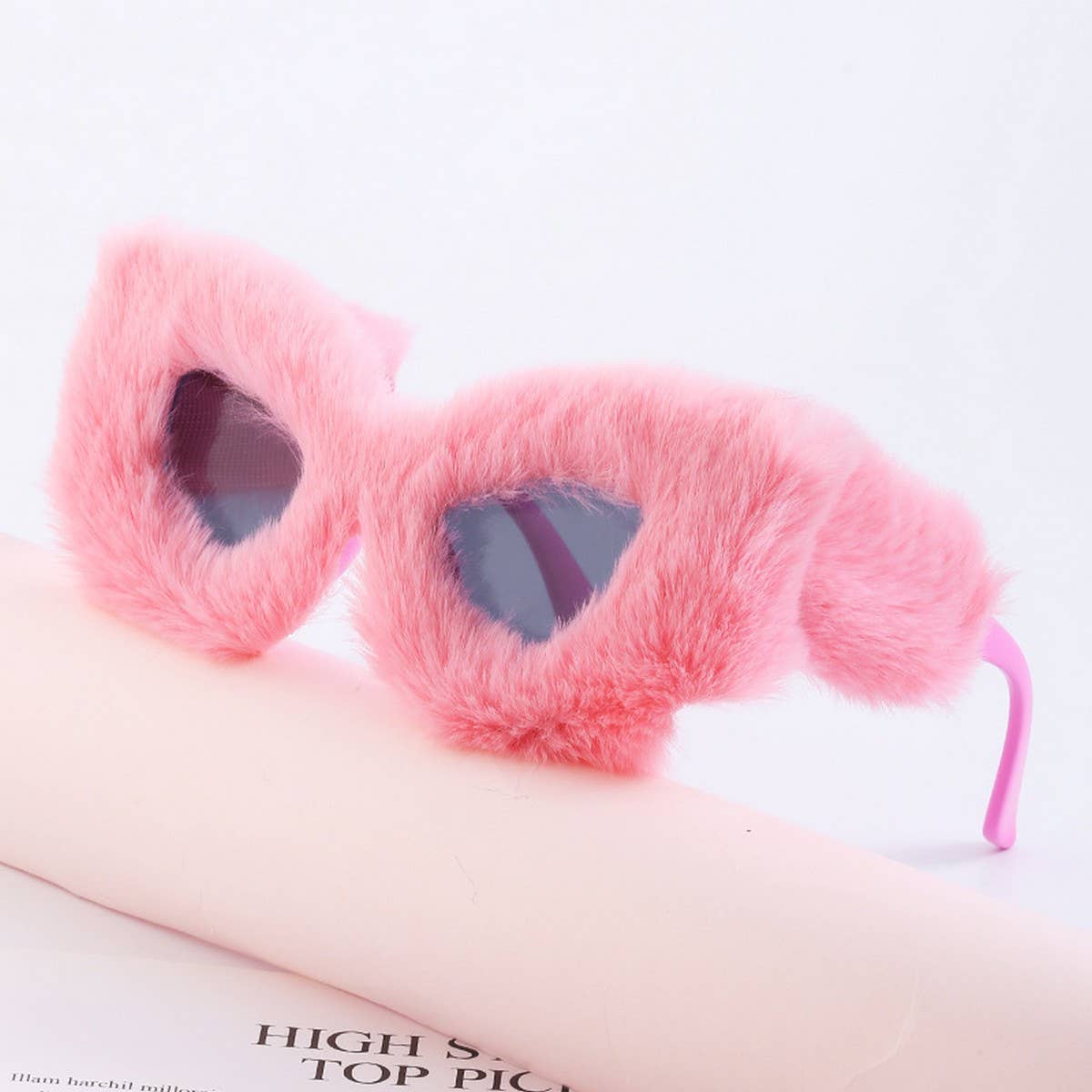 PLUSH WINTER SUNGLASSES FASHION CAT EYE SUNGLASSES_CWASG0571