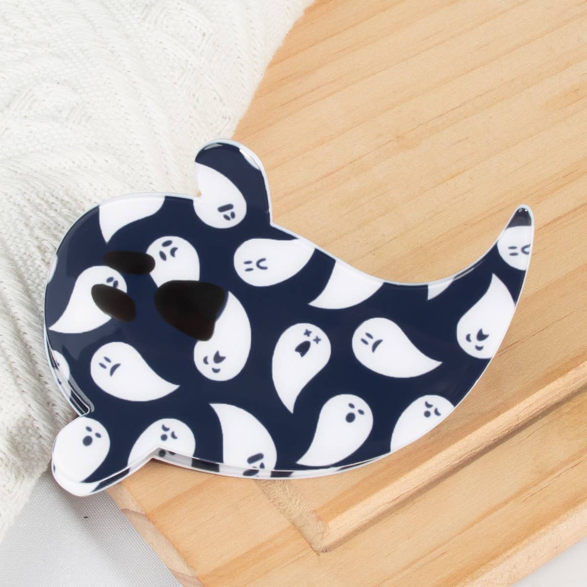 Halloween Ghost Hair Claw - Spooky Back Clip_CWAHA1451