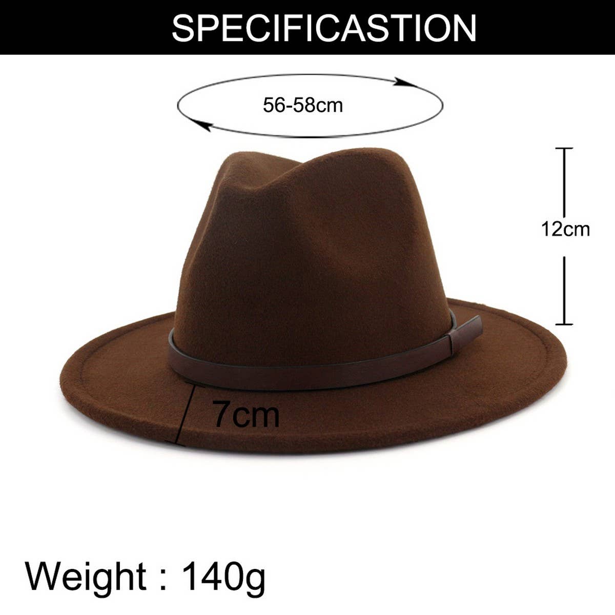 EUROPEAN AND AMERICAN FLAT BRIM HAT JAZZ HAT_CWAH1780