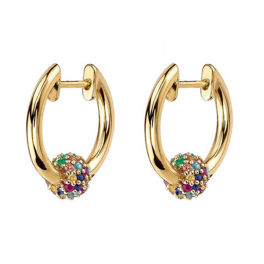 FASHIONABLE COMMUTER TEMPERAMENT HOOP EARRINGS