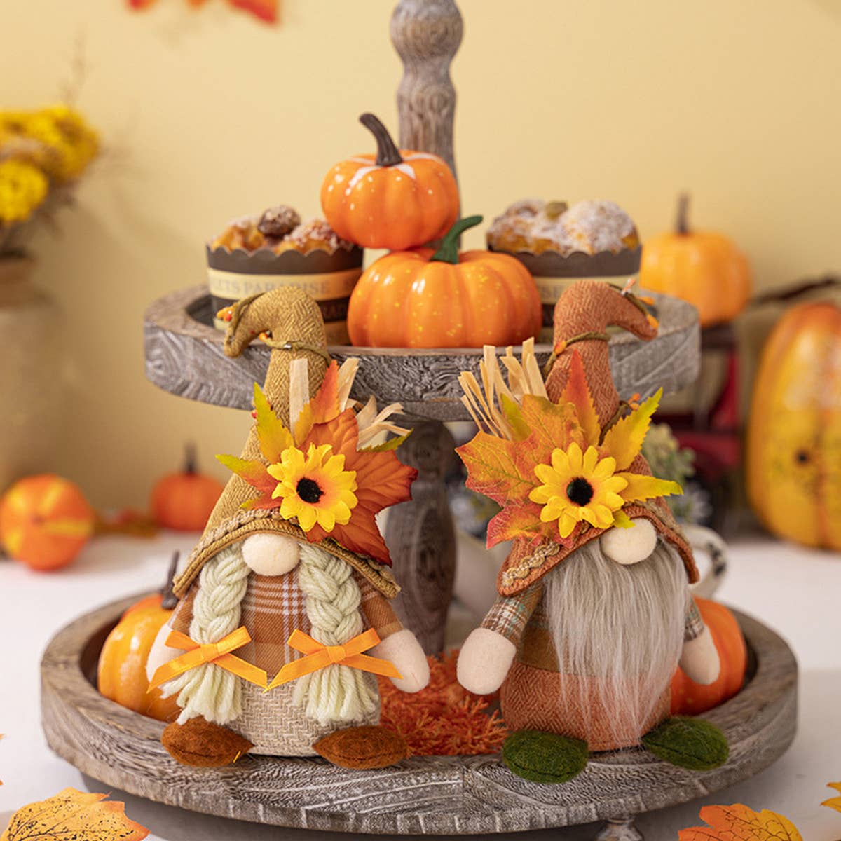 THANKSGIVING FACELESS DOLL DWARF ORNAMENTS