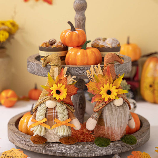 THANKSGIVING FACELESS DOLL DWARF ORNAMENTS