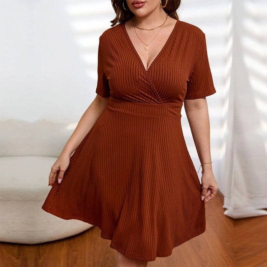 OVERSIZED SOLID COLOR KNITTED DRESS_CWDSD3322