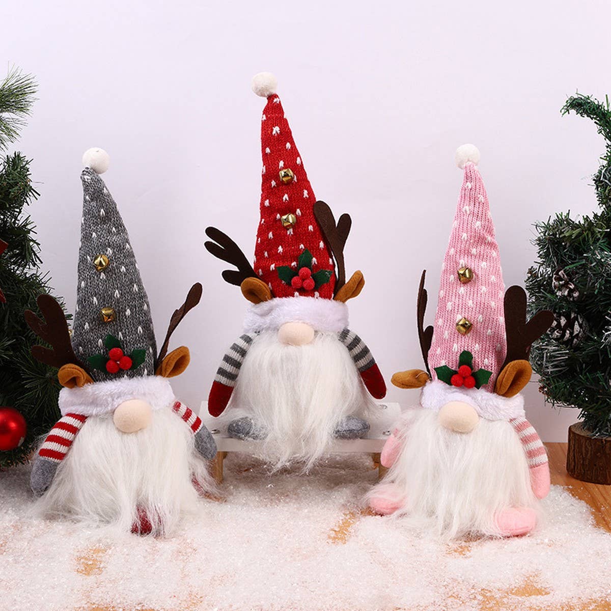 CHRISTMAS LIGHTED RUDOLPH DOLL ORNAMENTS