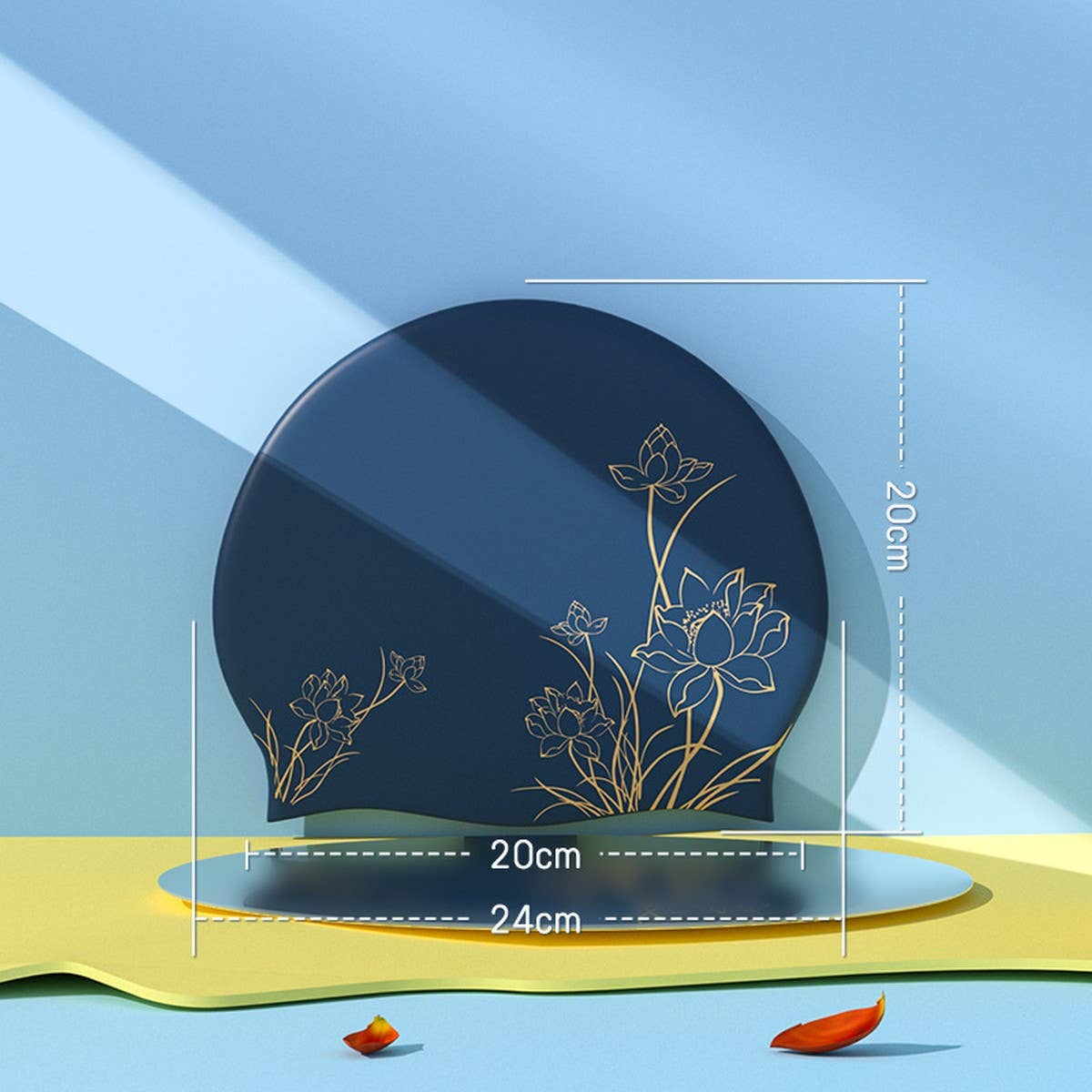 XL Silicone Swim Cap for Women Long Hair_CWMM6708