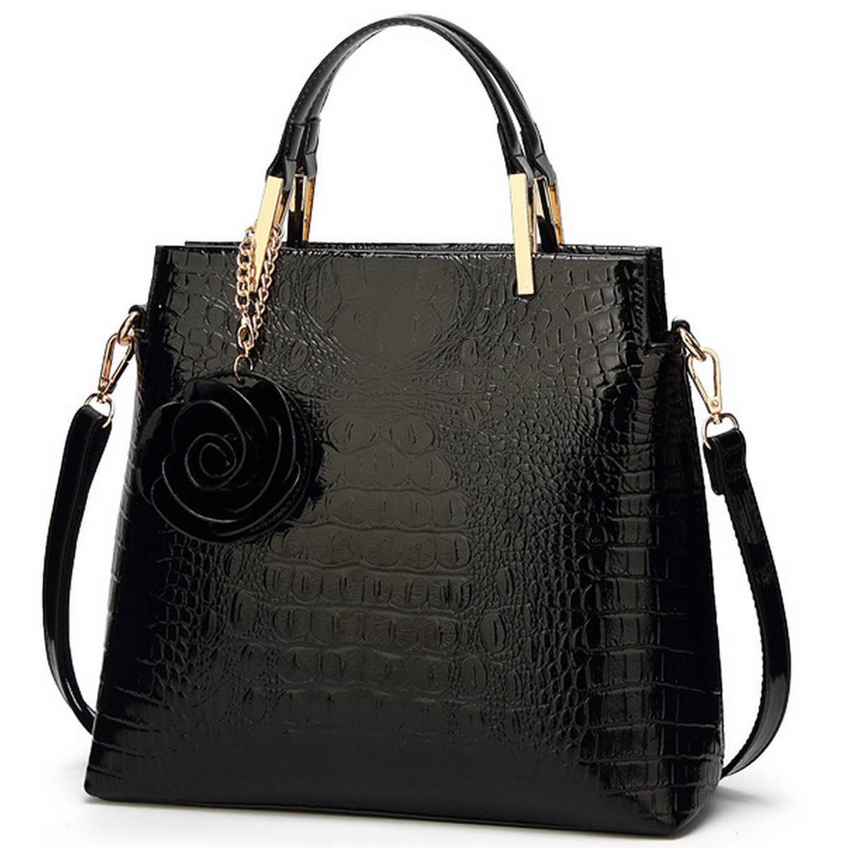 2024 NEW PATENT LEATHER CROCODILE PATTERN HANDBAG_CWAB2641