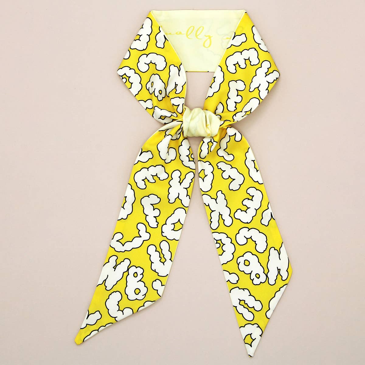 Floral Letter Twilly Scarf for Hair & Bag Accessor