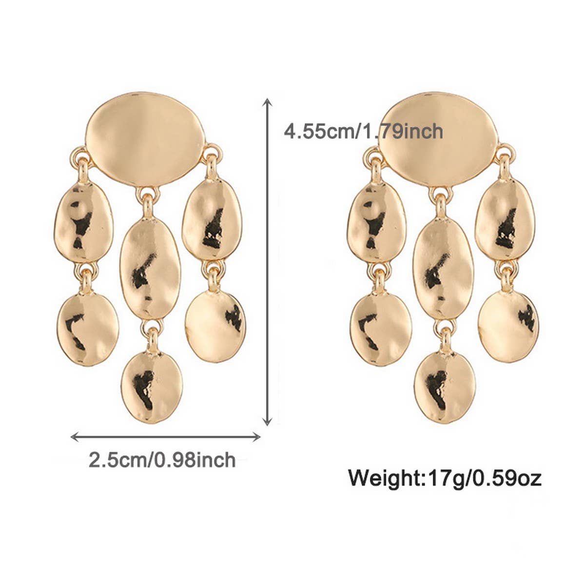 SIMPLE AND ELEGANT METAL EARRINGS FOR WOMEN