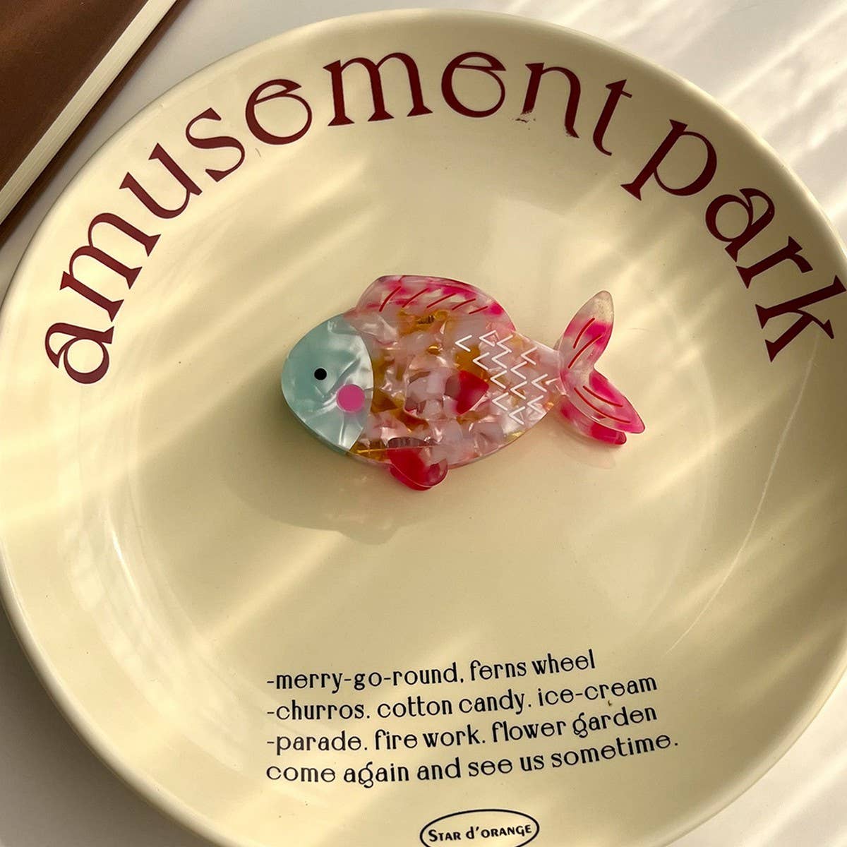 Pink Dolphin Acetate Hair Clip