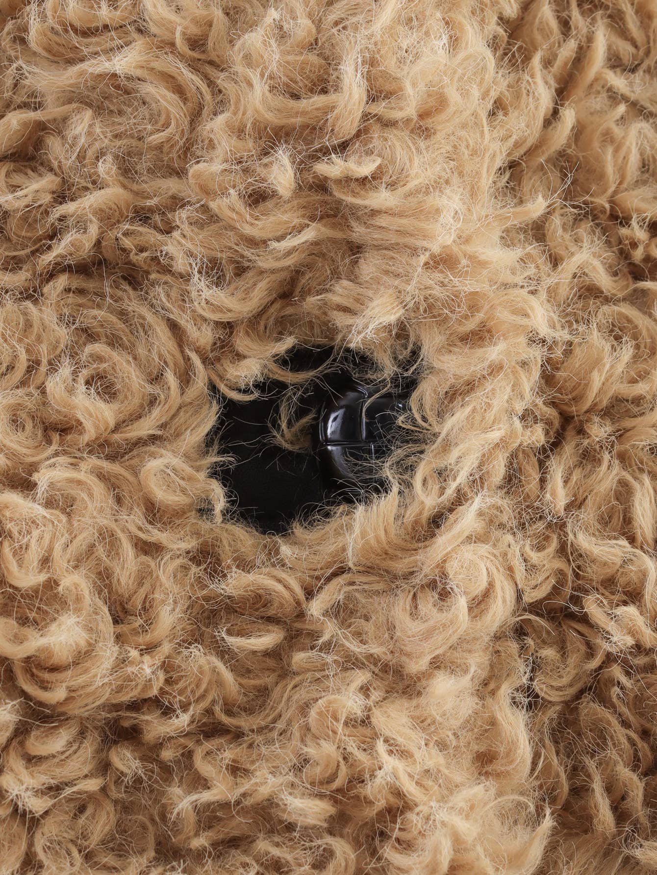 Lapel long-sleeved single-breasted faux fur coat