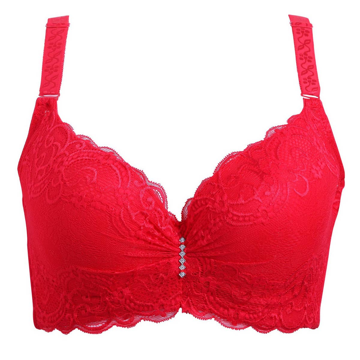 WOMEN ADJUSTABLE PLUS-SIZE LACE BRA
