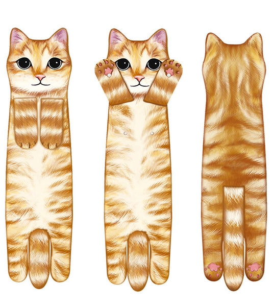 CWMM8328_CARTOON ANIMAL HANGABLE DOUBLE LAYER KITCHEN RAG