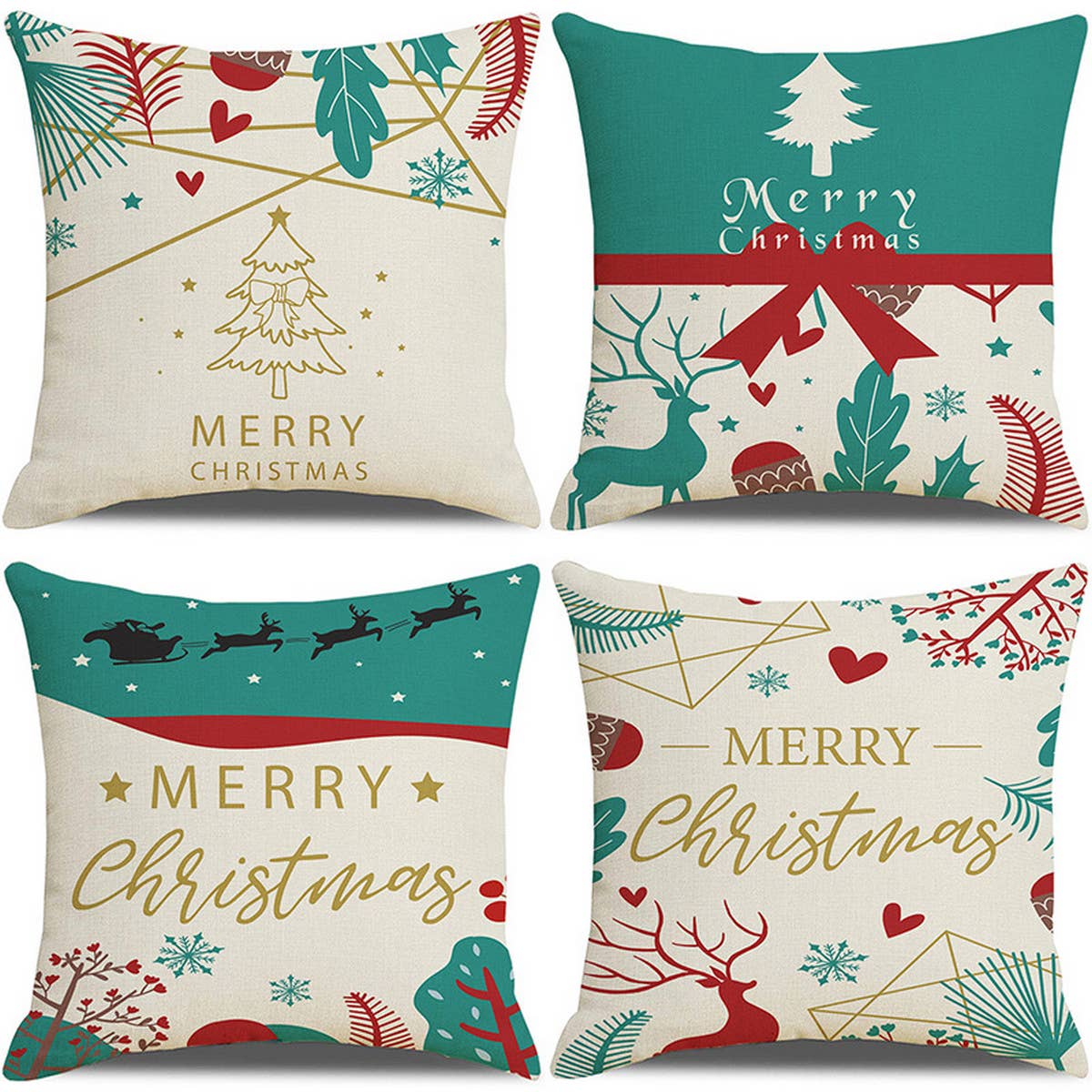 NEW ARRIVAL PINK SANTA CLAUS PILLOWCASE