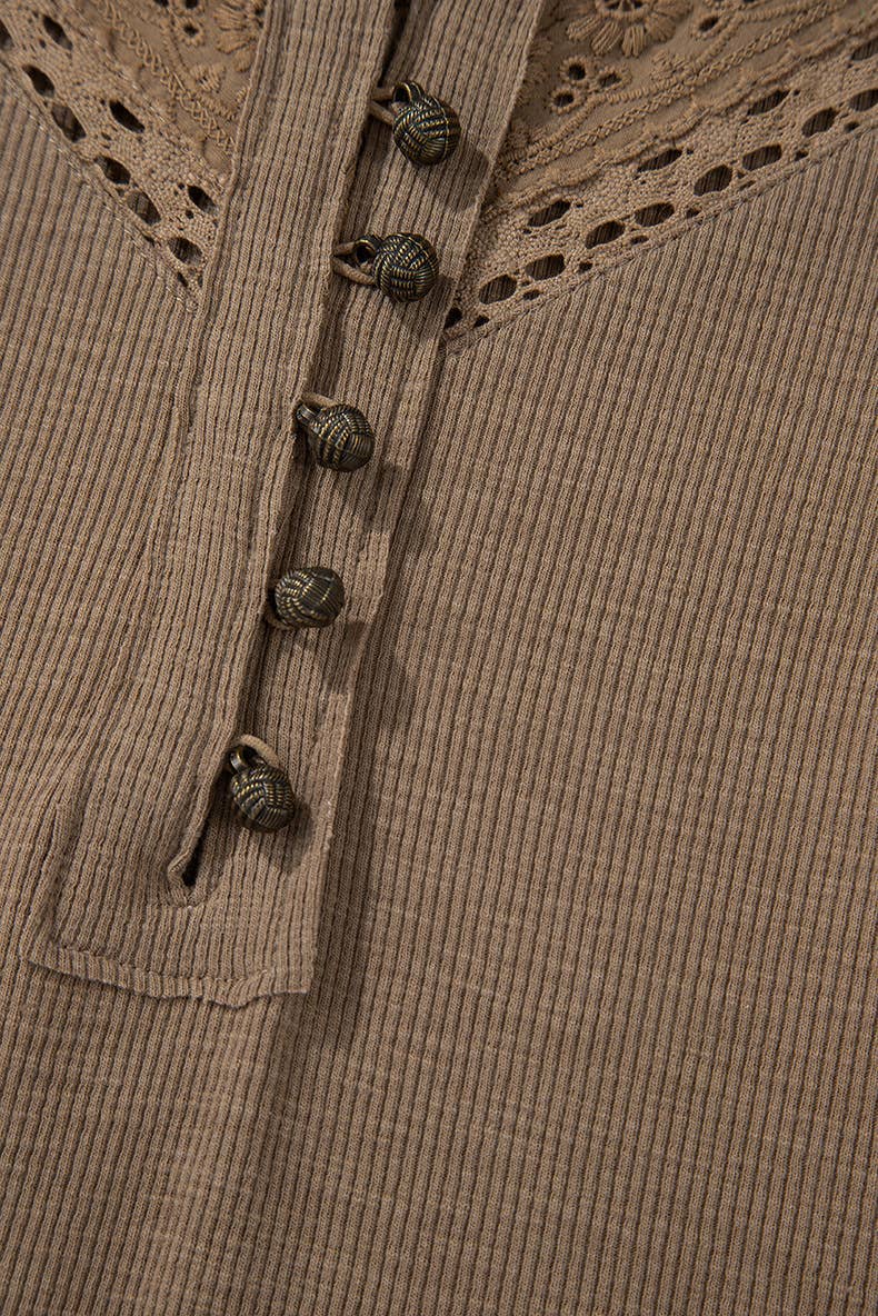 STYLISH FLORAL EMBROIDERY SLIM-FIT KNIT BASE